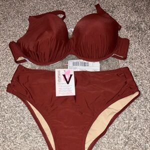 Voluptuous swimsuits made in Italy Maroon Bikini Set 34-Large New